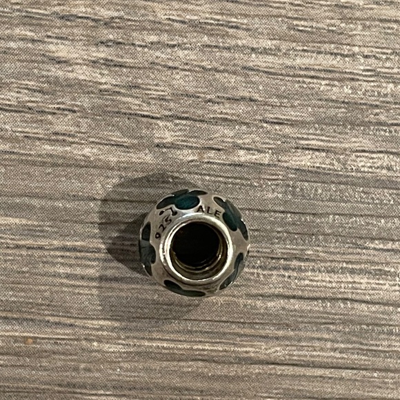 Retired Authentic Pandora Sterling Silver with Teal Enamel Butterfly Charm - Picture 3 of 3